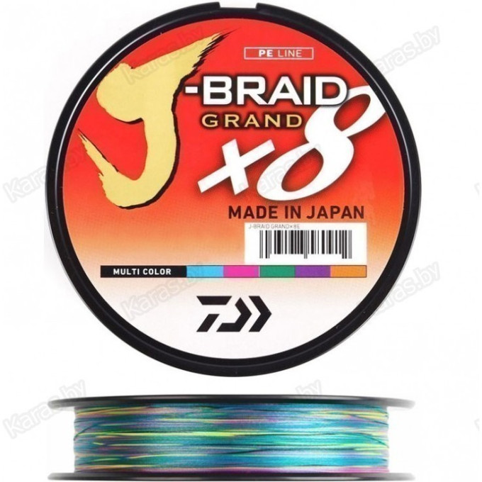 Шнур DAIWA J-BRAID GRAND X8E 300М 0,18ММ MULTI COLOR 12795-118